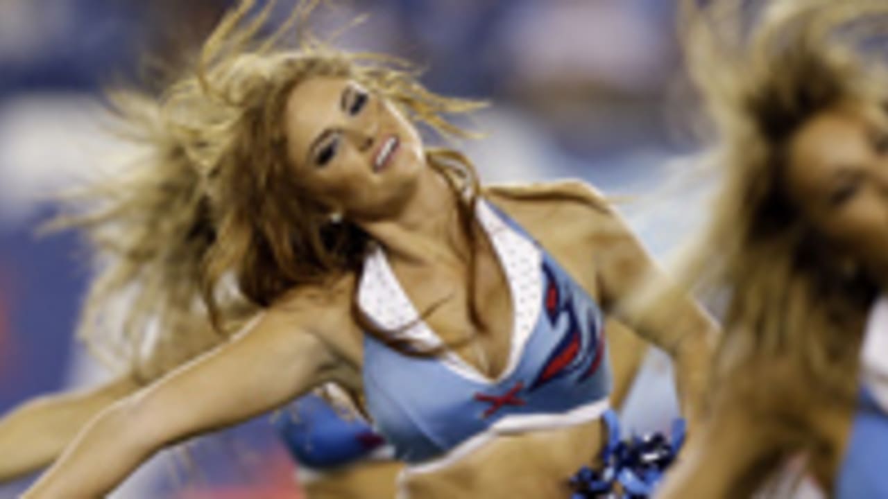 Tennessee Titans cheerleaders perform in the first half of a preseason NFL  football game between the Titans and the Tampa Bay Buccaneers Sunday, Aug.  19, 2018, in Nashville, Tenn. (AP Photo/Mark Zaleski