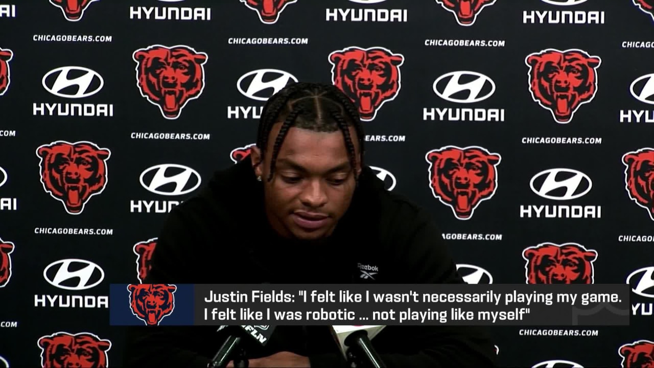 Chicago Bears quarterback Justin Fields characterizes his play as