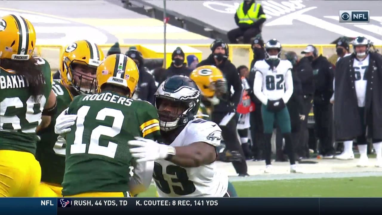 Highlight: Javon Hargrave absolutely ambushes Aaron Rodgers for sack