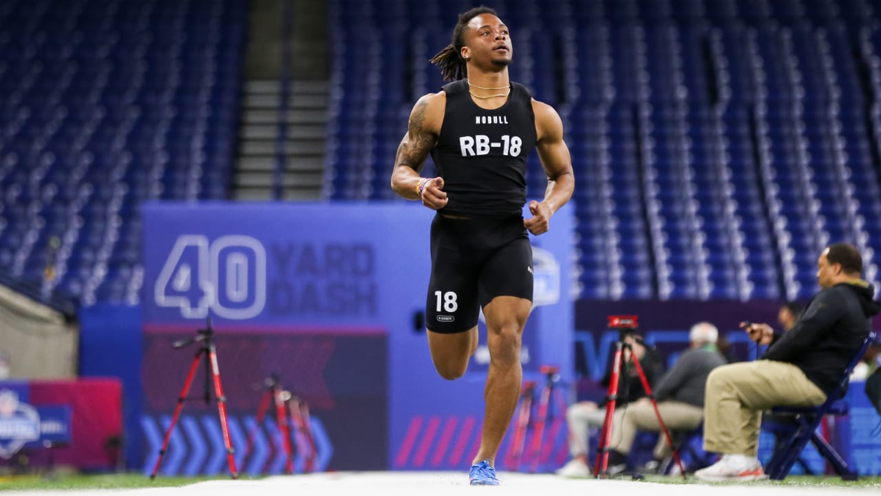Running back Keaton Mitchell runs official 4.37second 40yard dash at 2023 combine