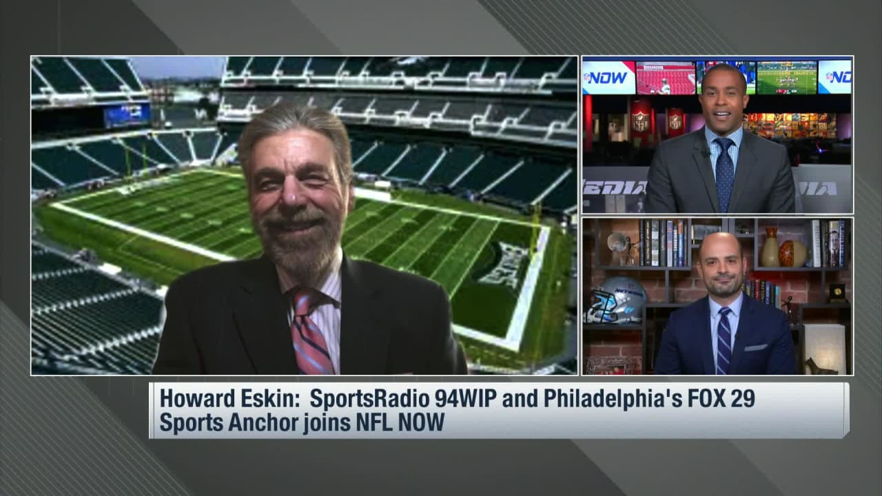 Philadelphia sports anchor Howard Eskin reacts to Eagles trading