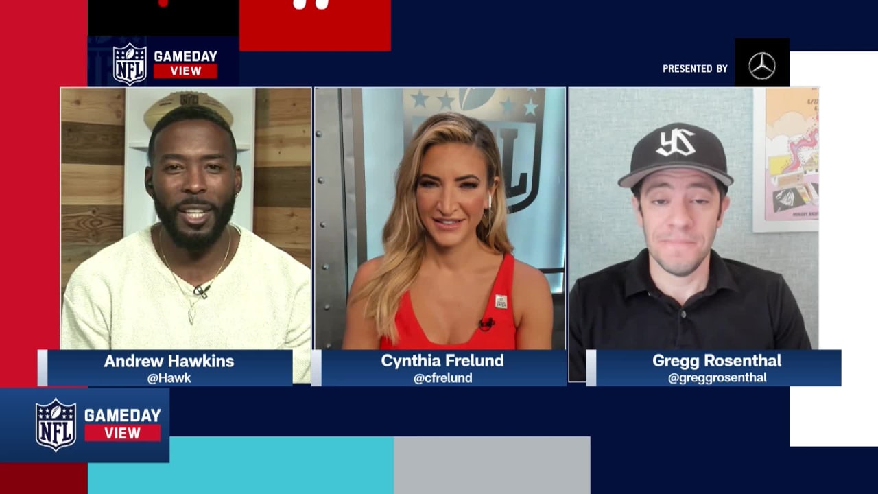 NFL GameDay View': Andrew Hawkins, Cynthia Frelund and Gregg