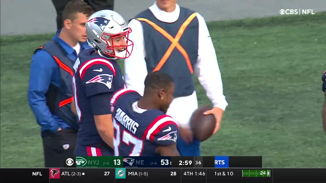 New England Patriots running back J.J. Taylor plows in for the 1yard TD
