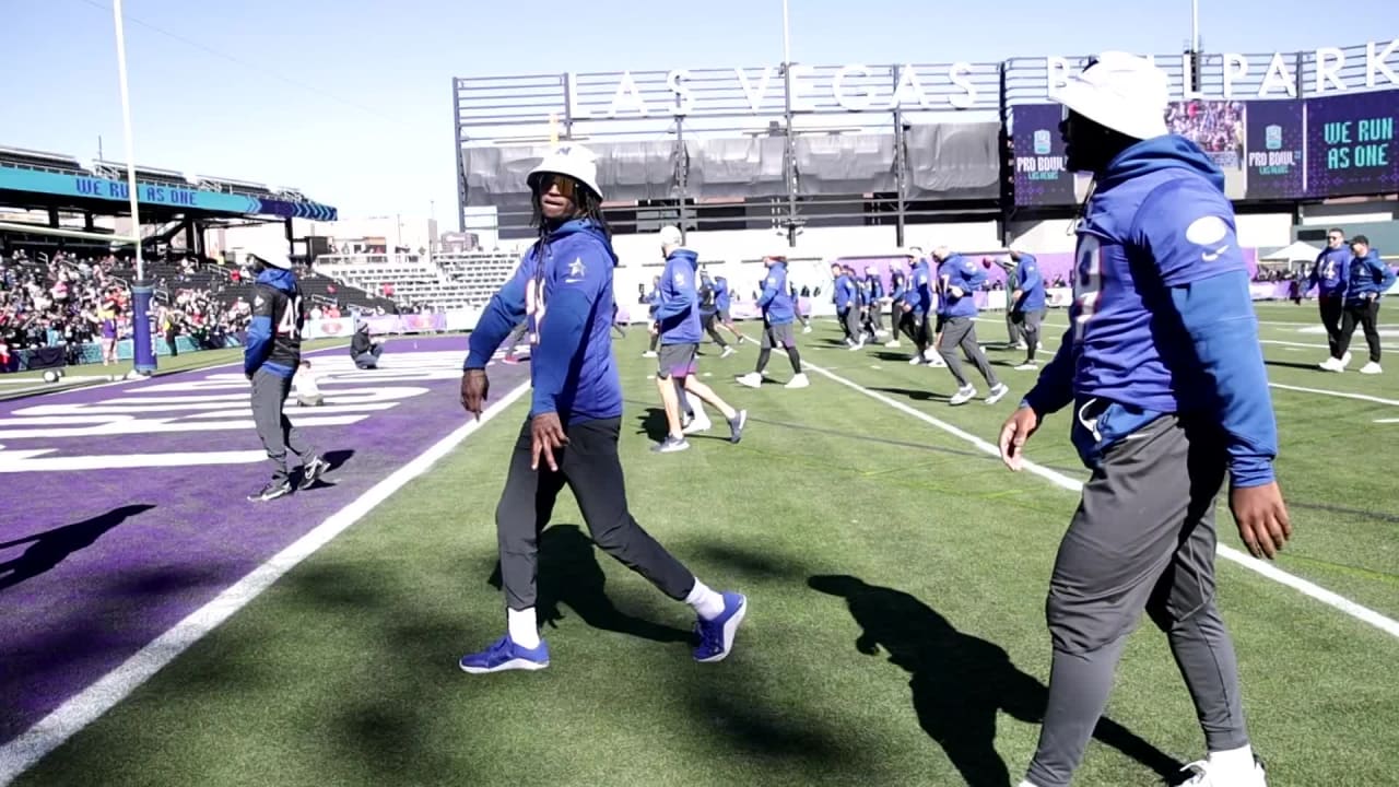 Dallas Cowboys wide receiver CeeDee Lamb walks off Pro Bowl practice