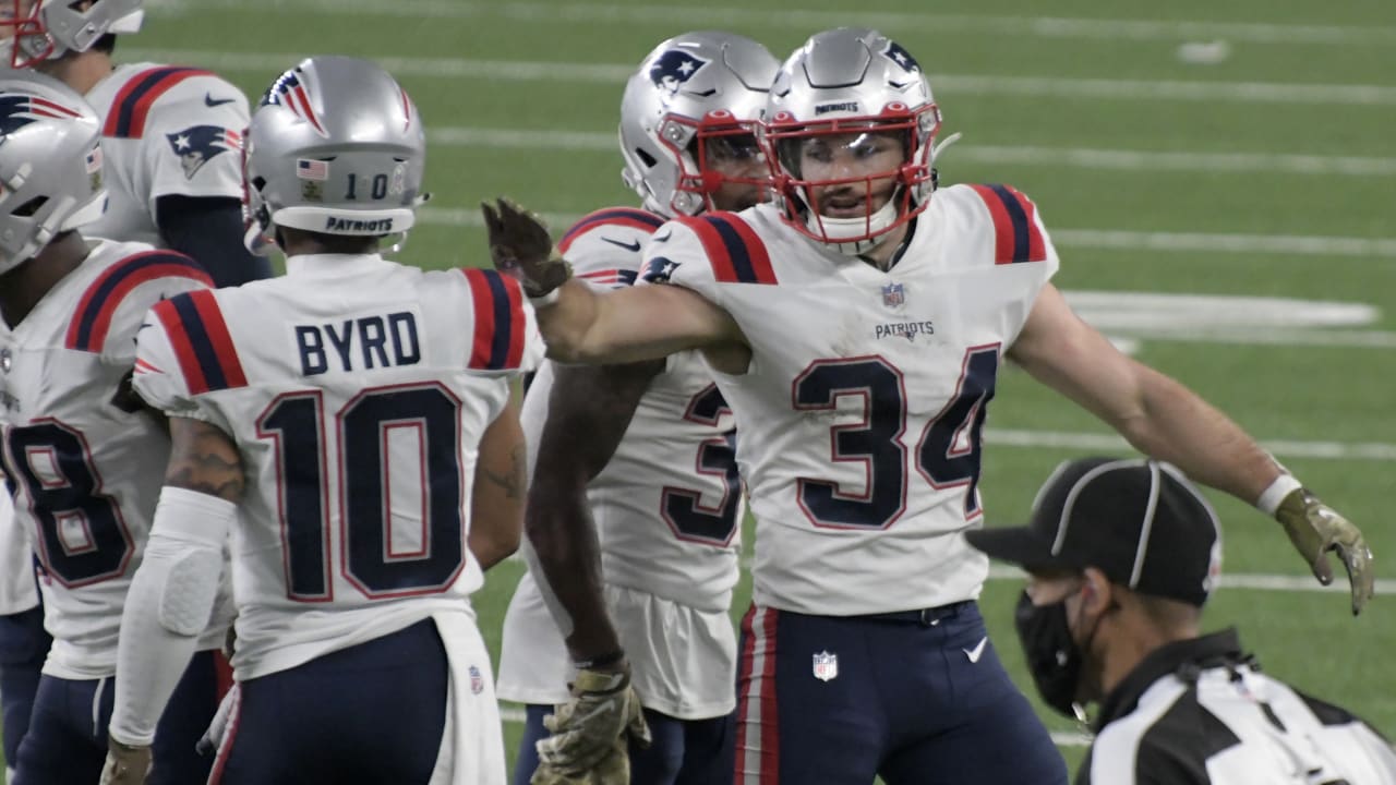 New England Patriots running back Rex Burkhead punctuates workhorse