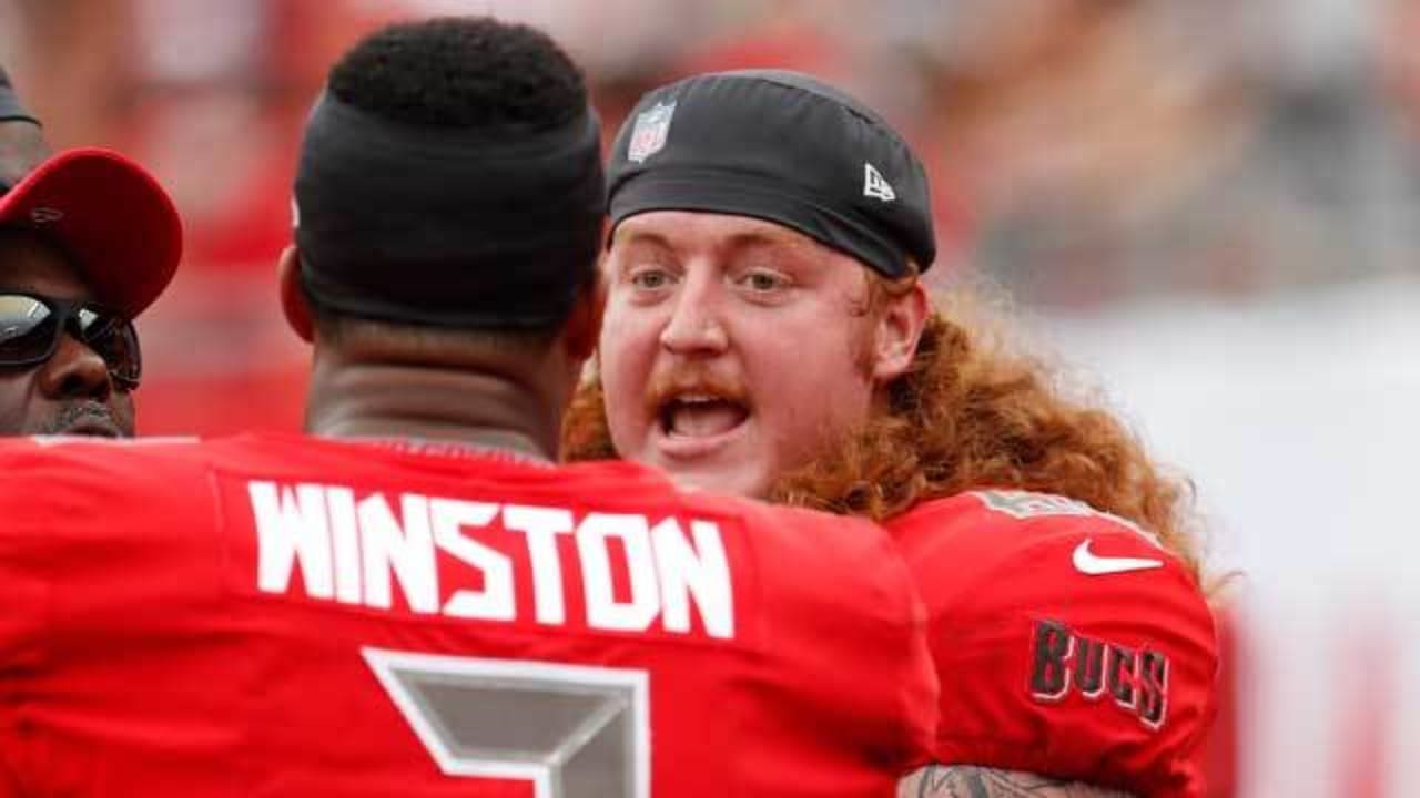 Buccaneers Jameis Winston and Ryan Jensen ferociously argue on field