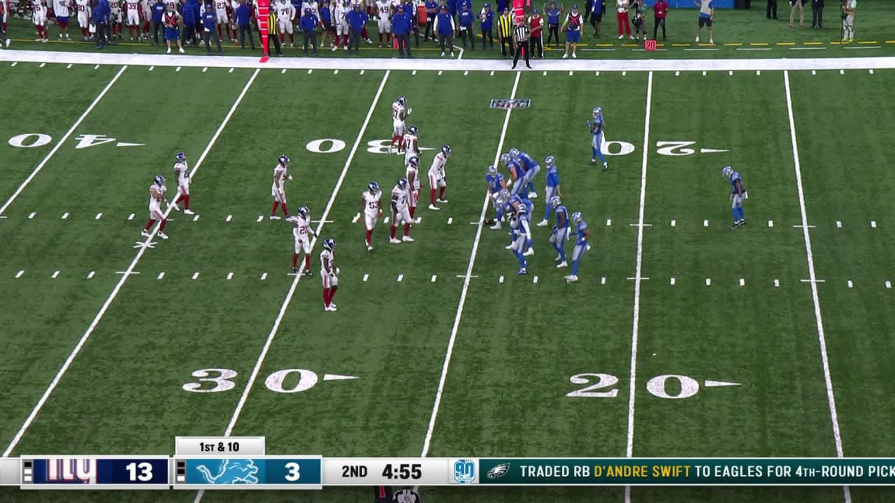 Detroit Lions tight end James Mitchell is in an area code of his own on  wide-open 32-yard catch and run