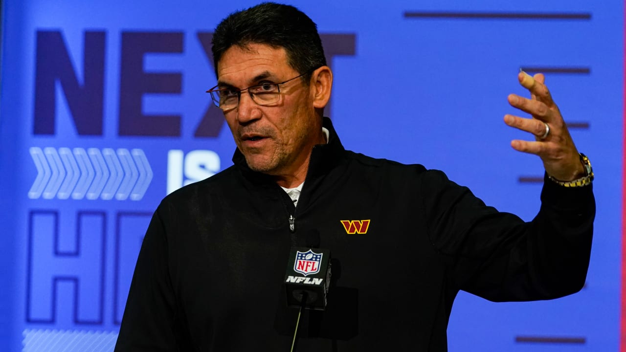 Ron Rivera discusses Commanders’ collaborative evaluation process at combine