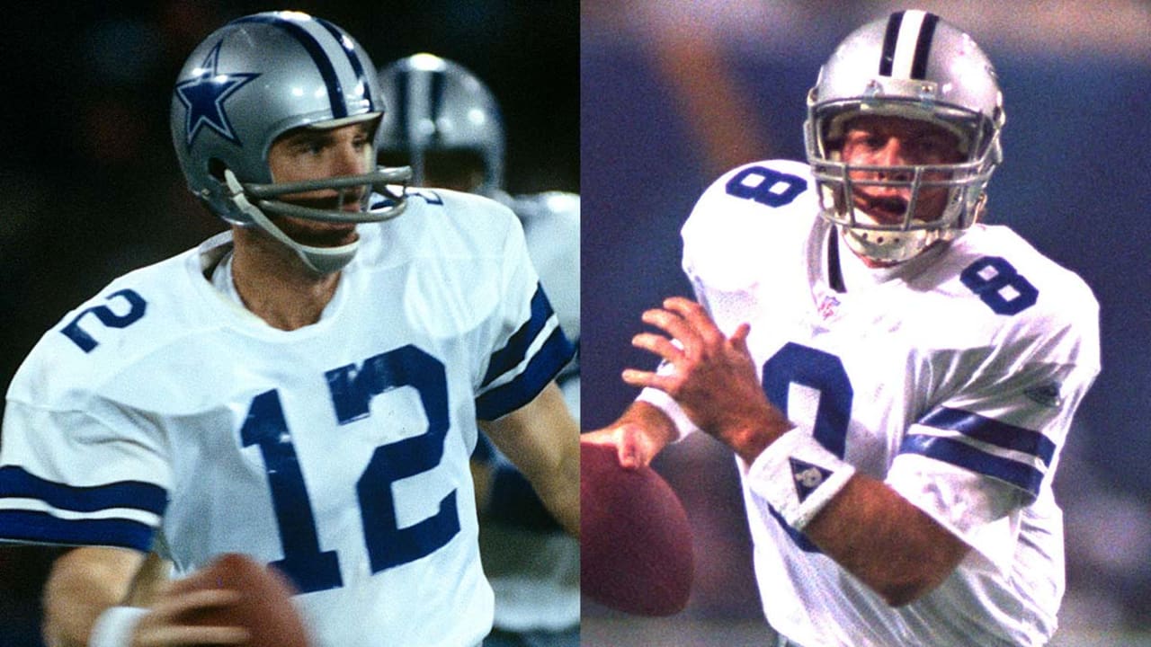 Dallas Cowboys QB Troy Aikman Passes To Emmitt Smith Editorial