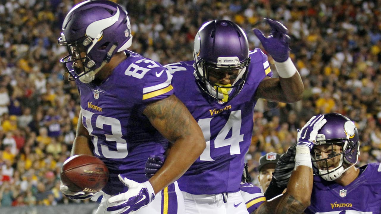 Minnesota Vikings' Teddy Bridgewater warms up before an NFL