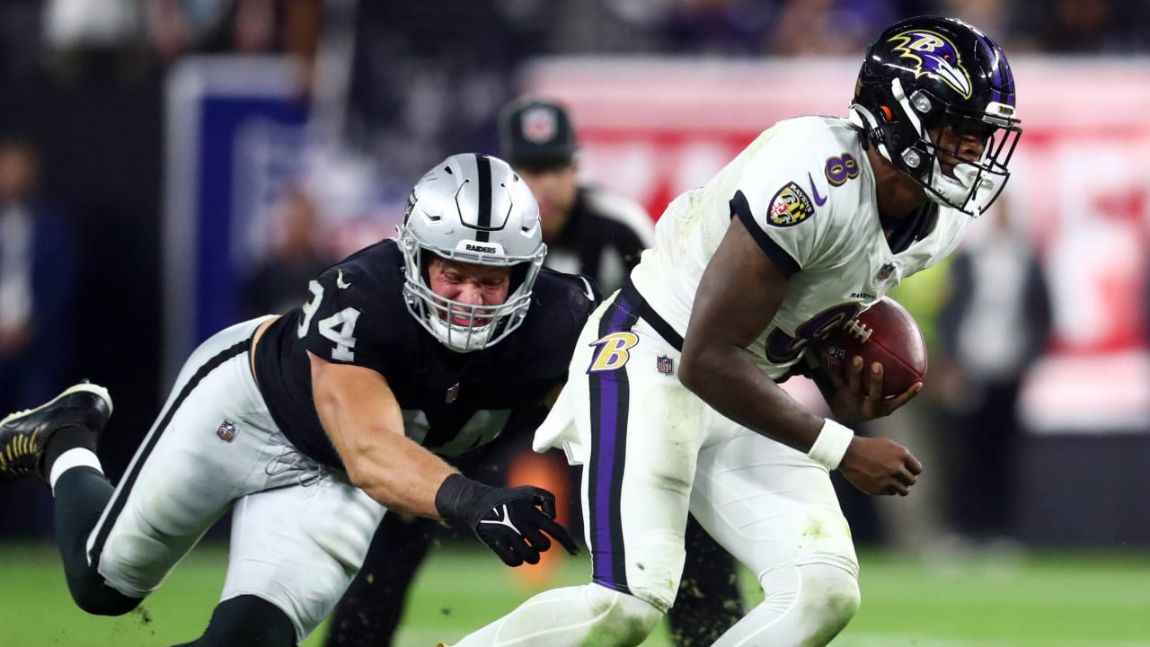 Raiders defensive end and former Browns draft pick Carl Nassib