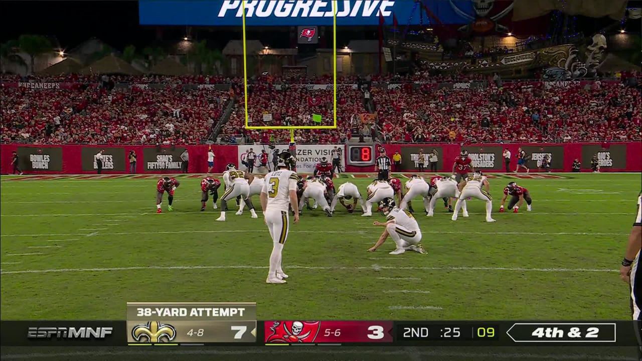 New Orleans Saints kicker Wil Lutz extends Saints' lead to seven with