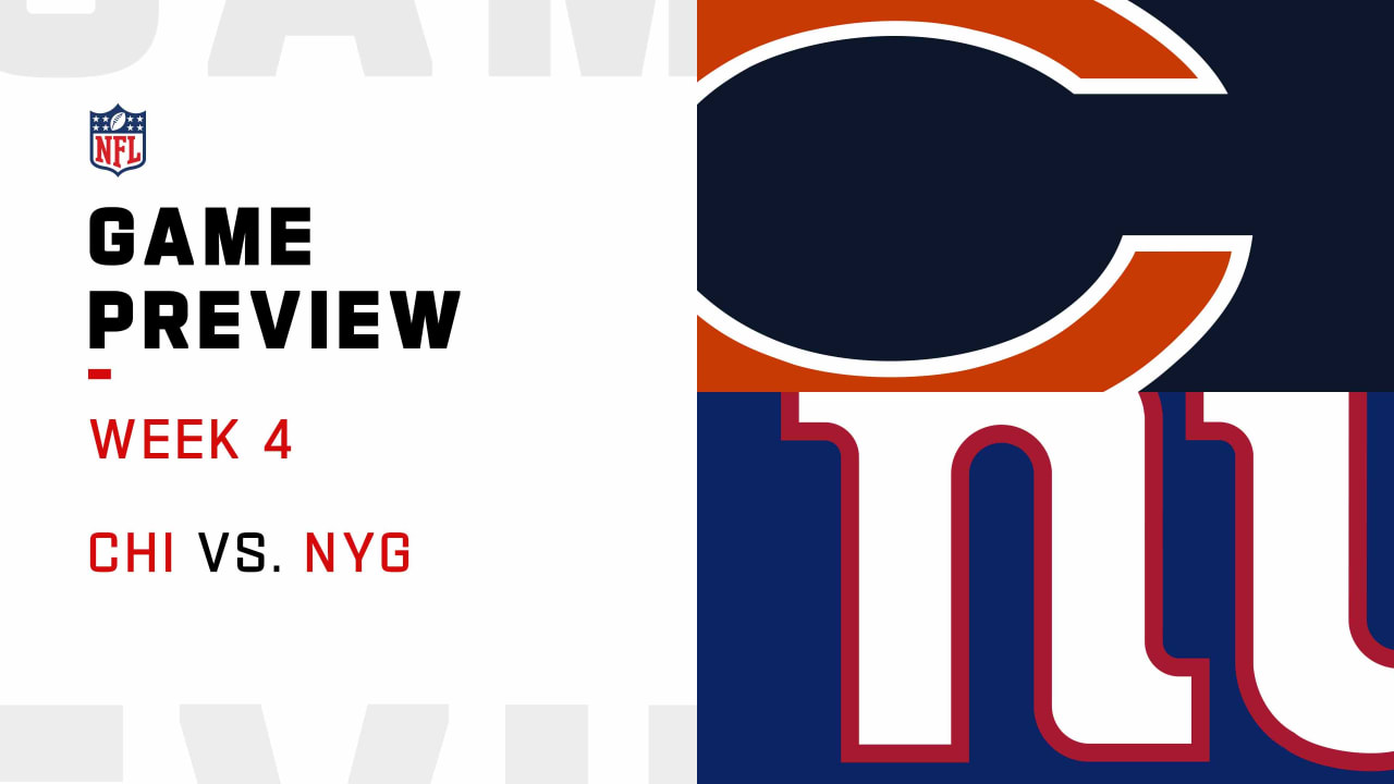 Chicago Bears vs. New York Giants Week 4 Game Preview 