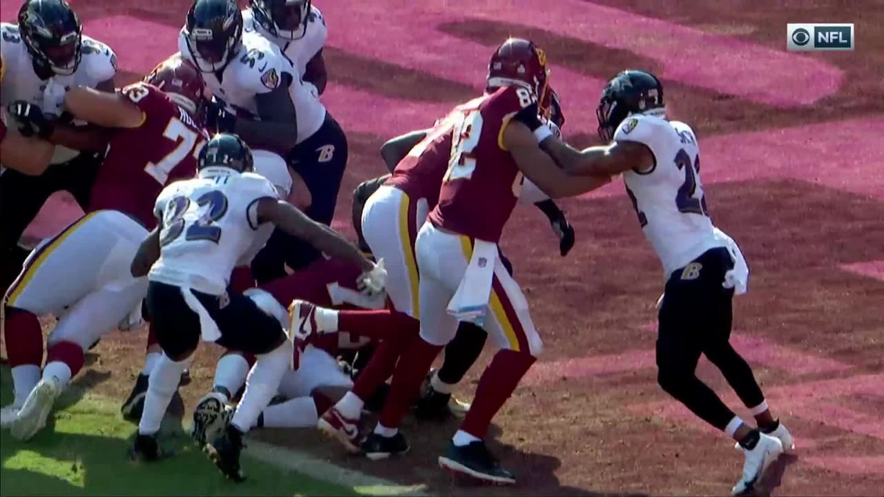 Washington Football Teams quarterback Dwayne Haskins records first