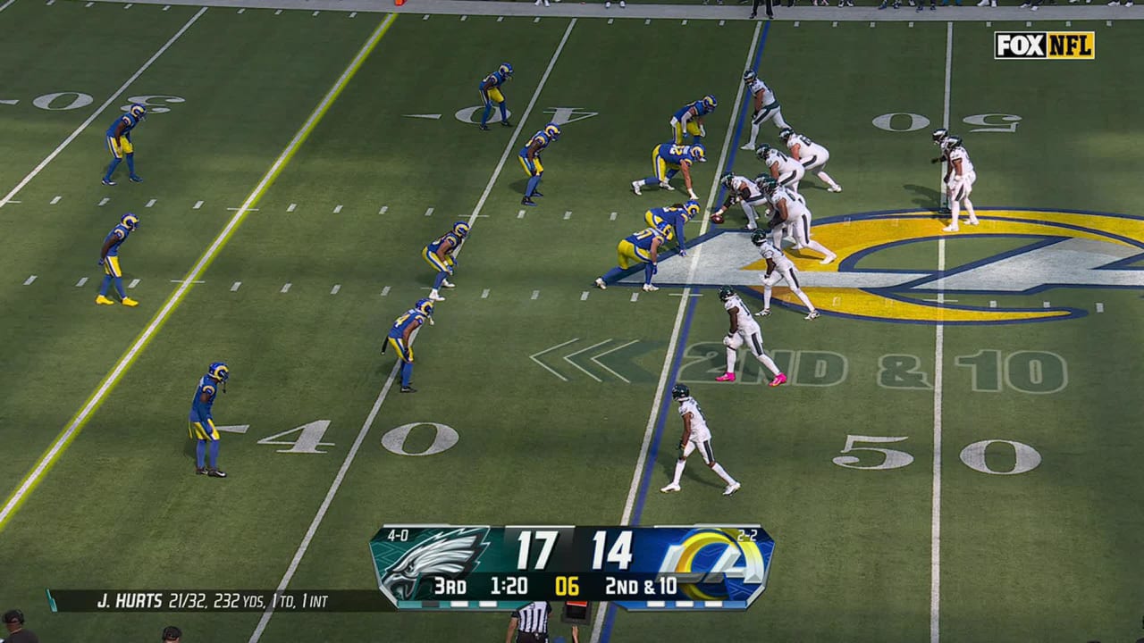 Philadelphia Eagles wide receiver A.J. Brown gets separation over the