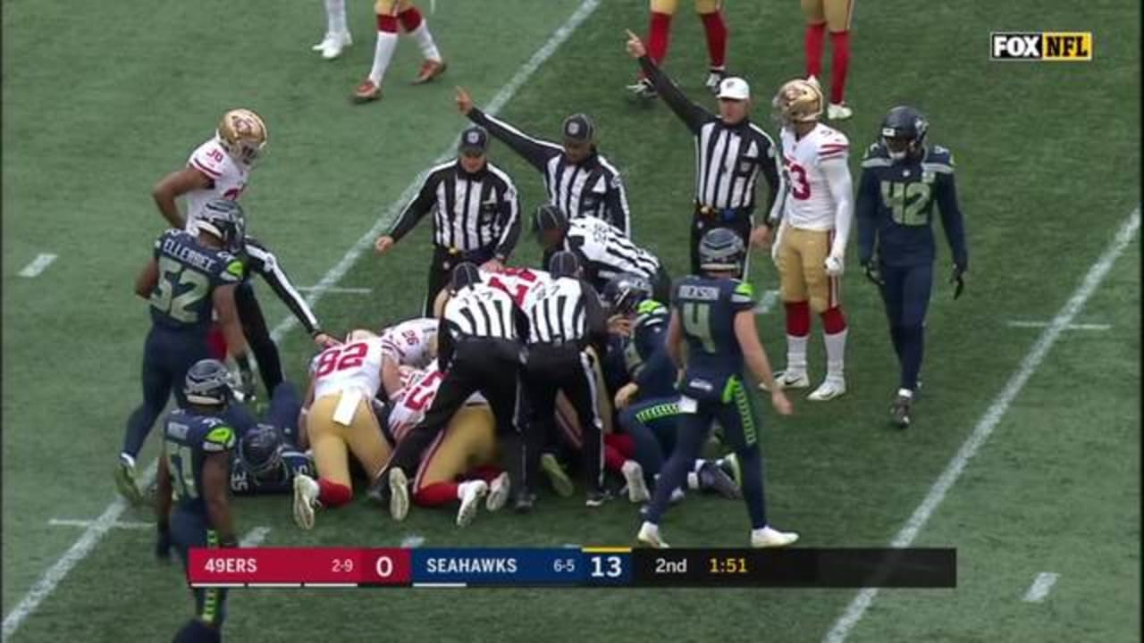 New York Giants wide receiver Richie James' second punt-return fumble gives  the Seattle Seahawks prime field position in crunch time