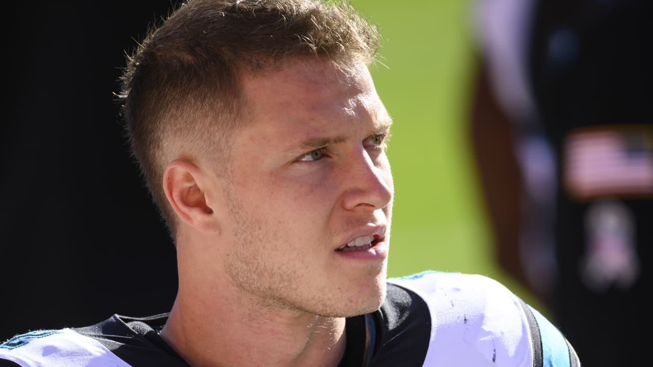 Charlotte, North Carolina, USA. 16th Aug, 2019. Carolina Panthers running  back Christian McCaffrey (22) before the preseason NFL football game  between the Buffalo Bills and the Carolina Panthers on Friday August 16