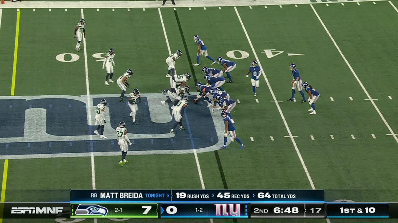 New York Giants kicker Graham Gano nails 55-yard FG to put Giants on the  board vs. Seattle Seahawks