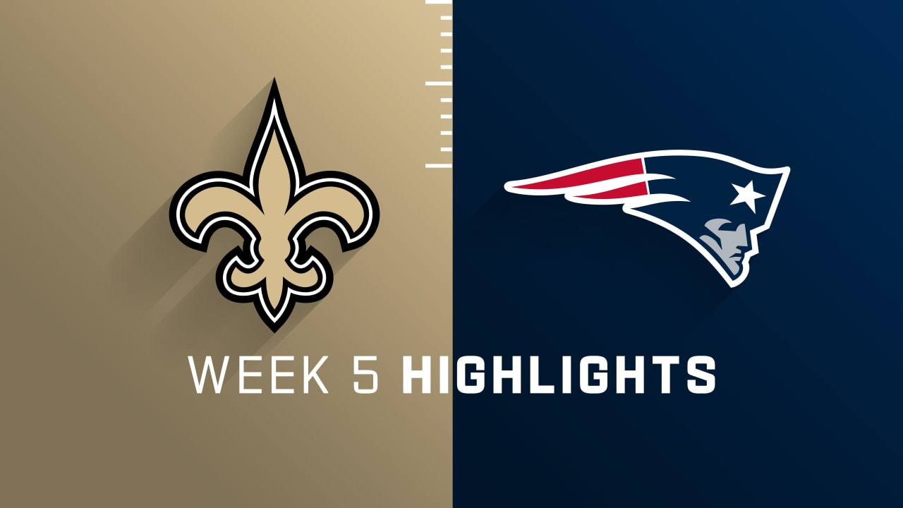 New Orleans Saints vs. New England Patriots highlights Week 5