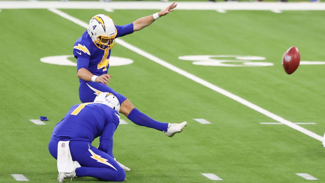 Money Badger' Los Angeles Chargers kicker Michael Badgley drills