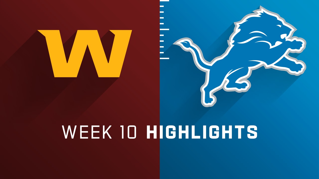 Washington Football Team vs. Detroit Lions highlights  Week 10