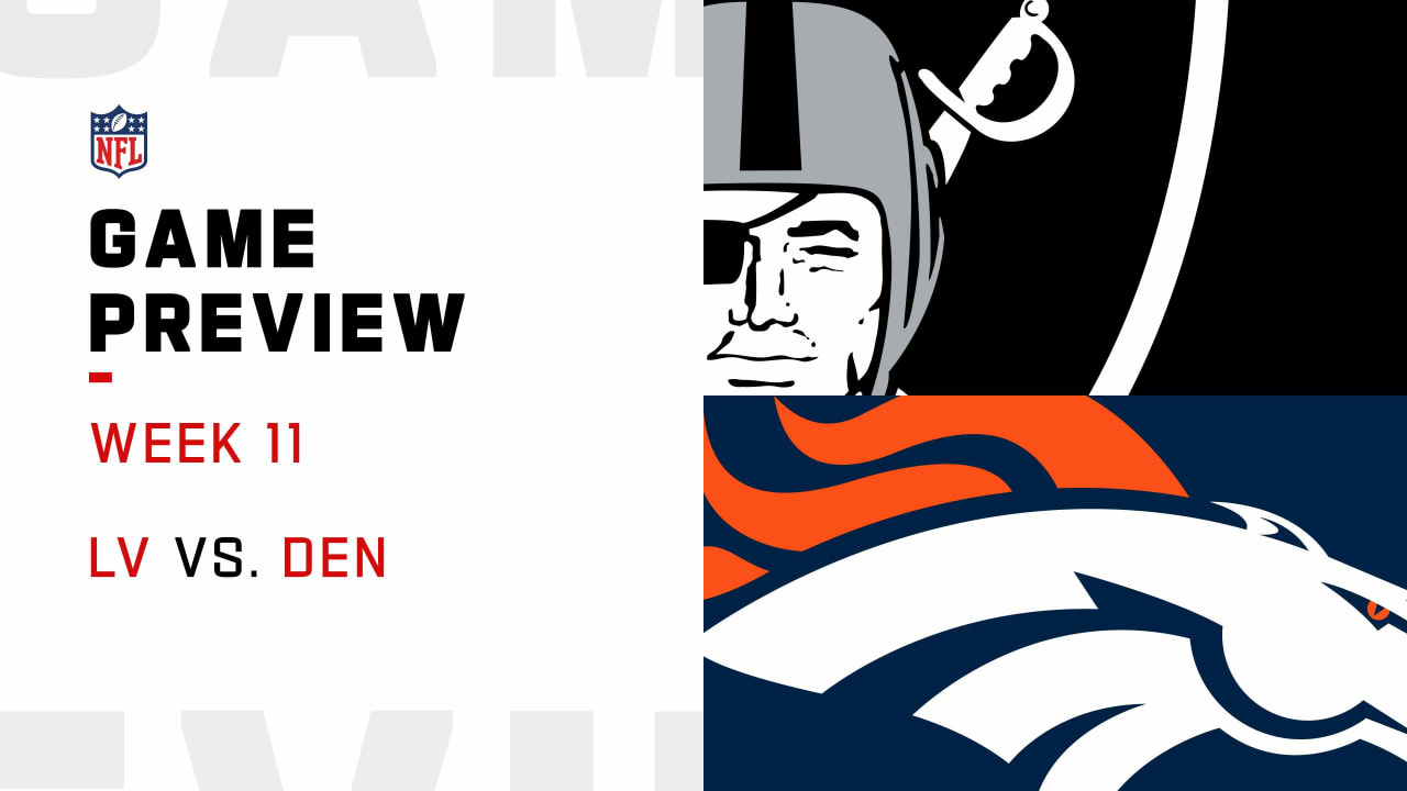 Game Preview Week 11 Versus The Raiders