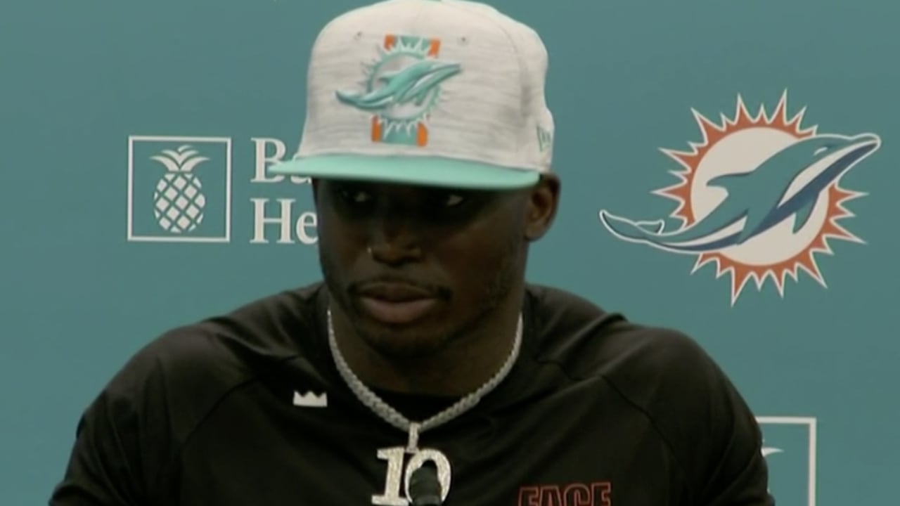 Miami Dolphins introduce recently acquired wide receiver Tyreek