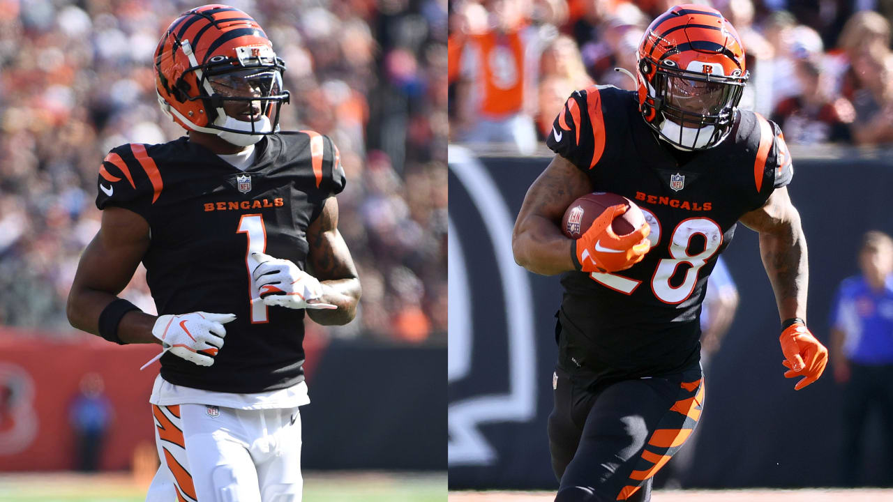 Bengals WR Ja'Marr Chase (hip) active, RB Joe Mixon (concussion) inactive  vs. Chiefs