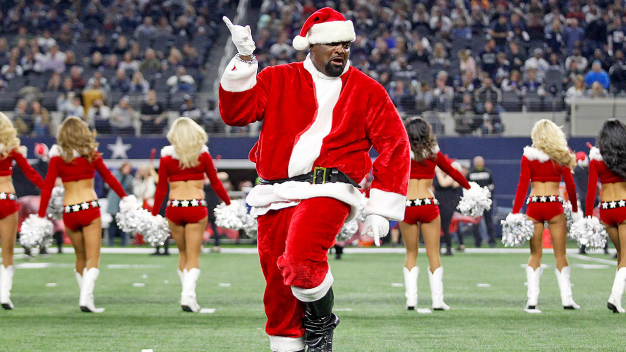 NFL players celebrate the holidays