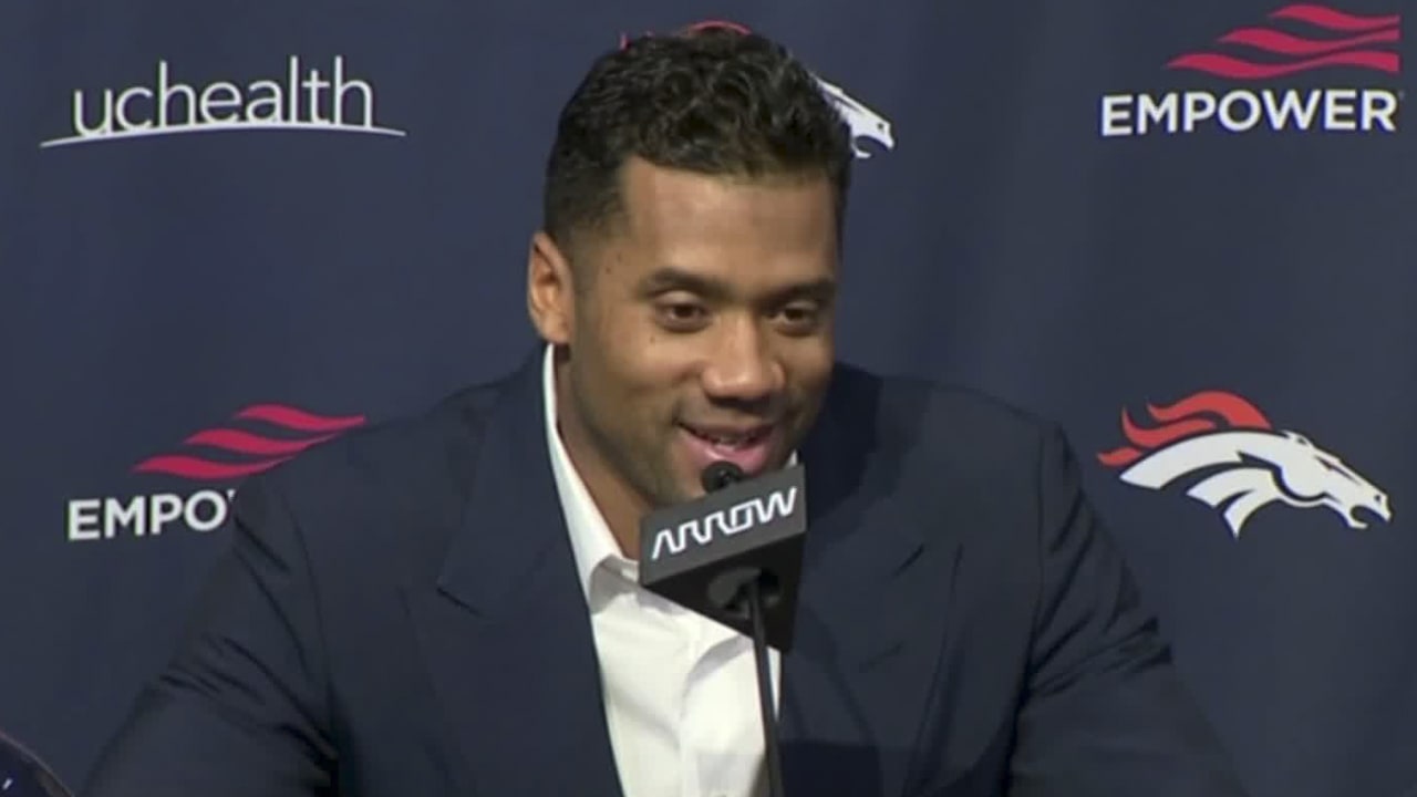 Quarterback Russell Wilson after signing Denver Broncos contract