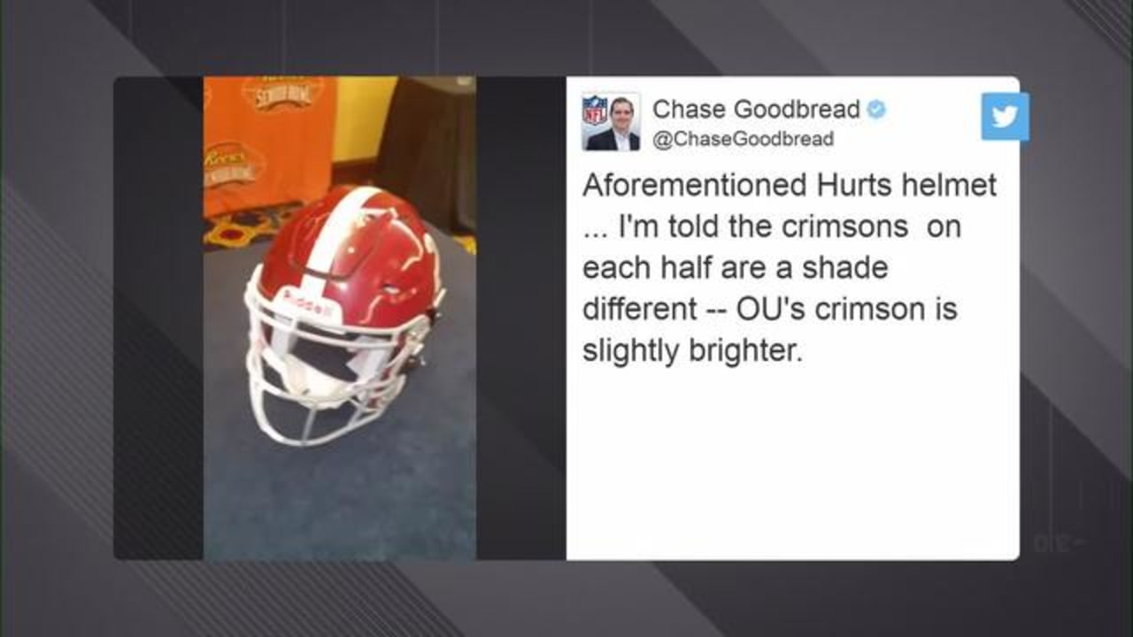 Jalen Hurts to wear helmet honoring both Alabama and Oklahoma