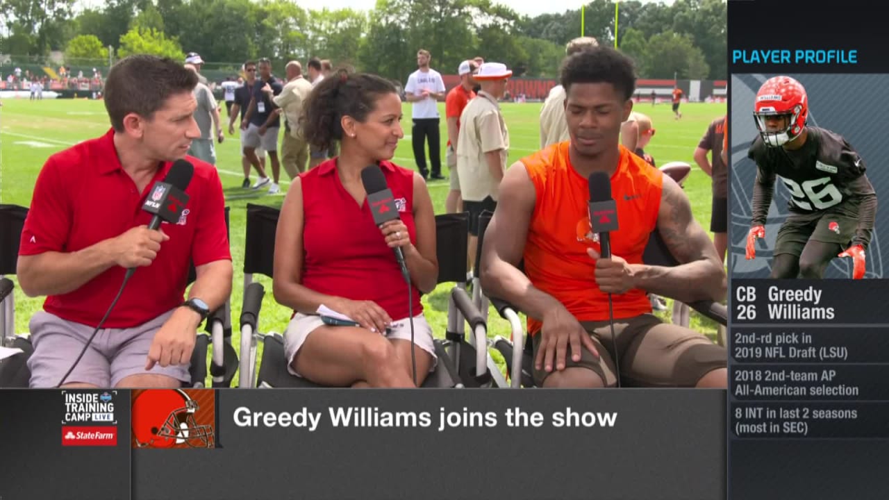 Cleveland Browns cornerback Greedy Williams discusses going up