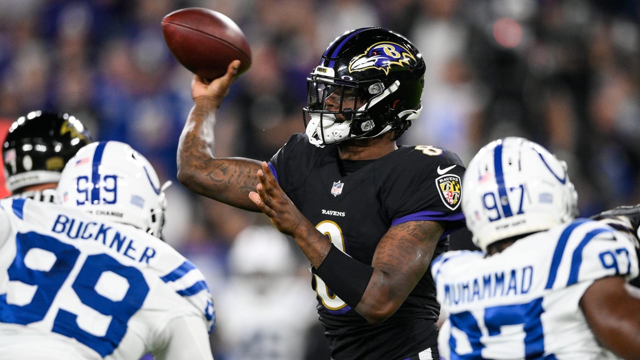 Lamar Jackson's 504 of Ravens 523 Yards yds vs. Colts