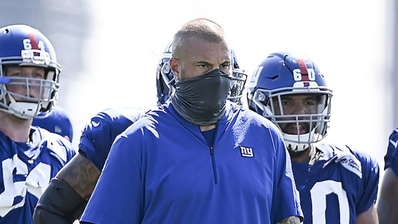 Giants dismiss OL coach Marc Colombo, bring in Dave DeGuglielmo