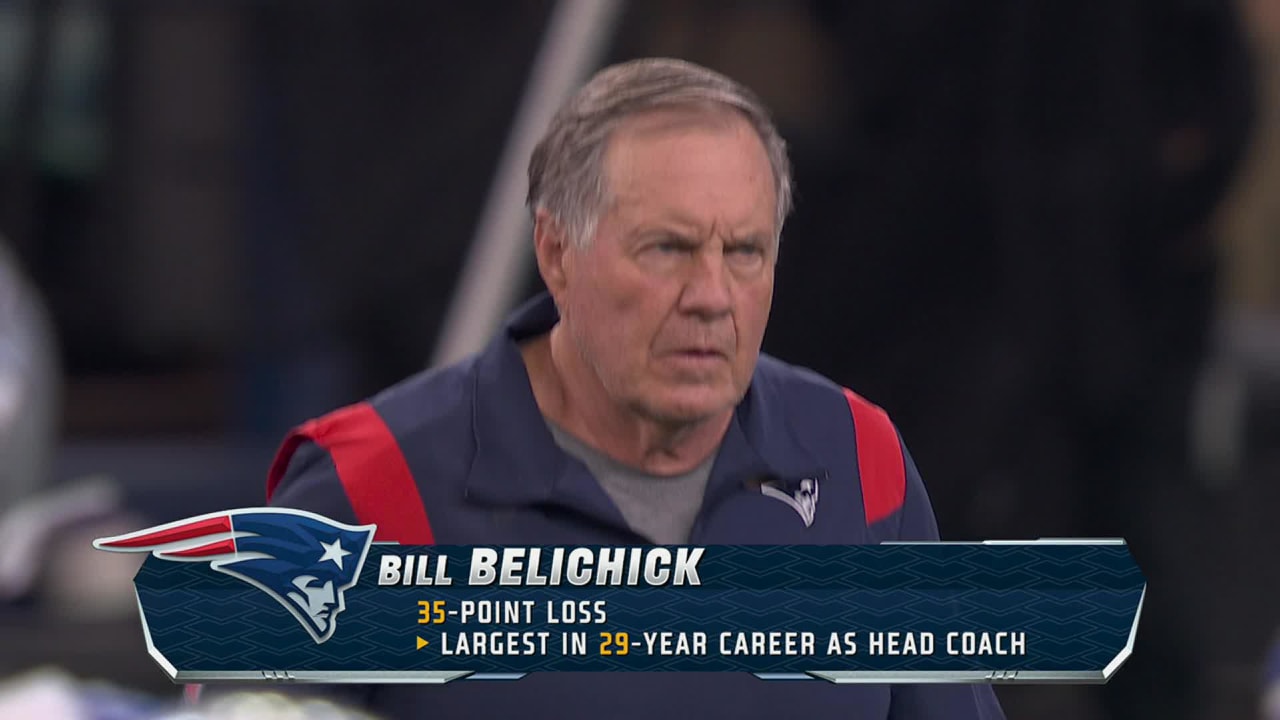 The Patriots 35-point loss to the Cowboys is Belichick's largest loss EVER  