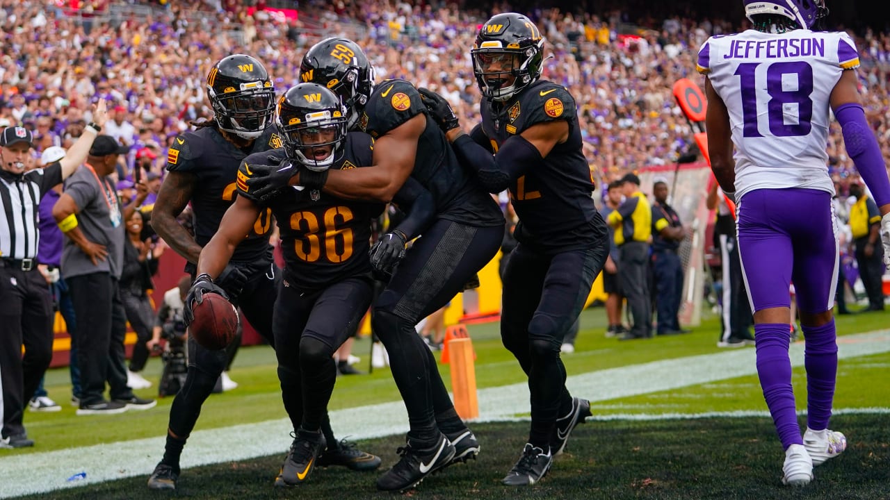 Washington Commanders cornerback Danny Johnson (36) runs during an NFL  football game against the Dallas Cowboys, Sunday, January 8, 2023 in  Landover. (AP Photo/Daniel Kucin Jr Stock Photo - Alamy