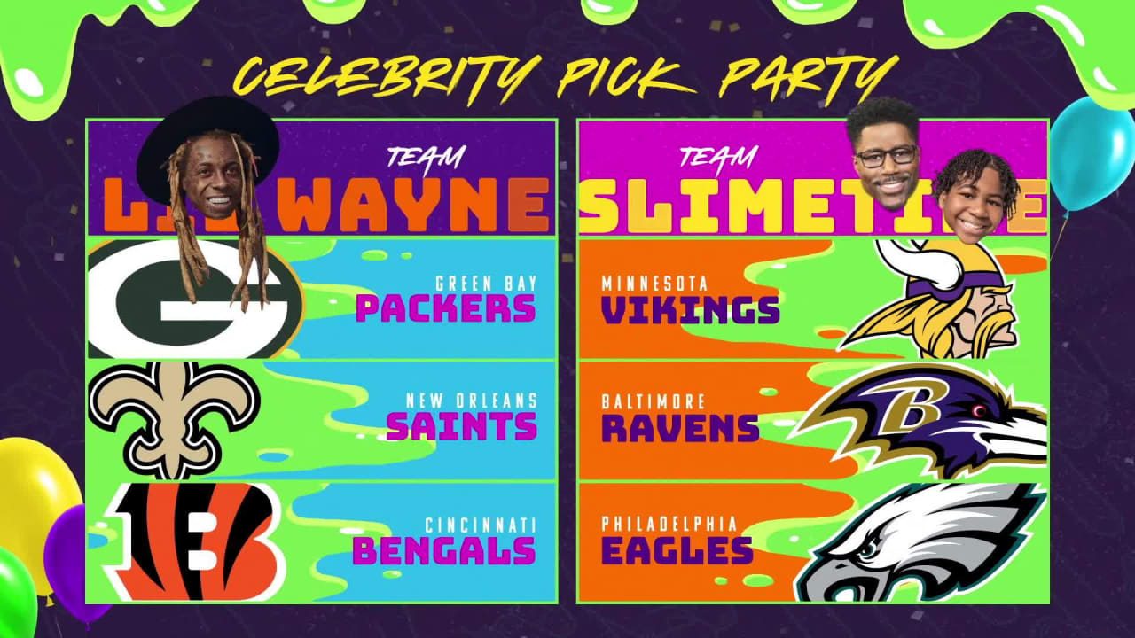 Celebrity pick party: Nickelodeon Slimetime Team vs. Josh Richards 'NFL  Slimetime'