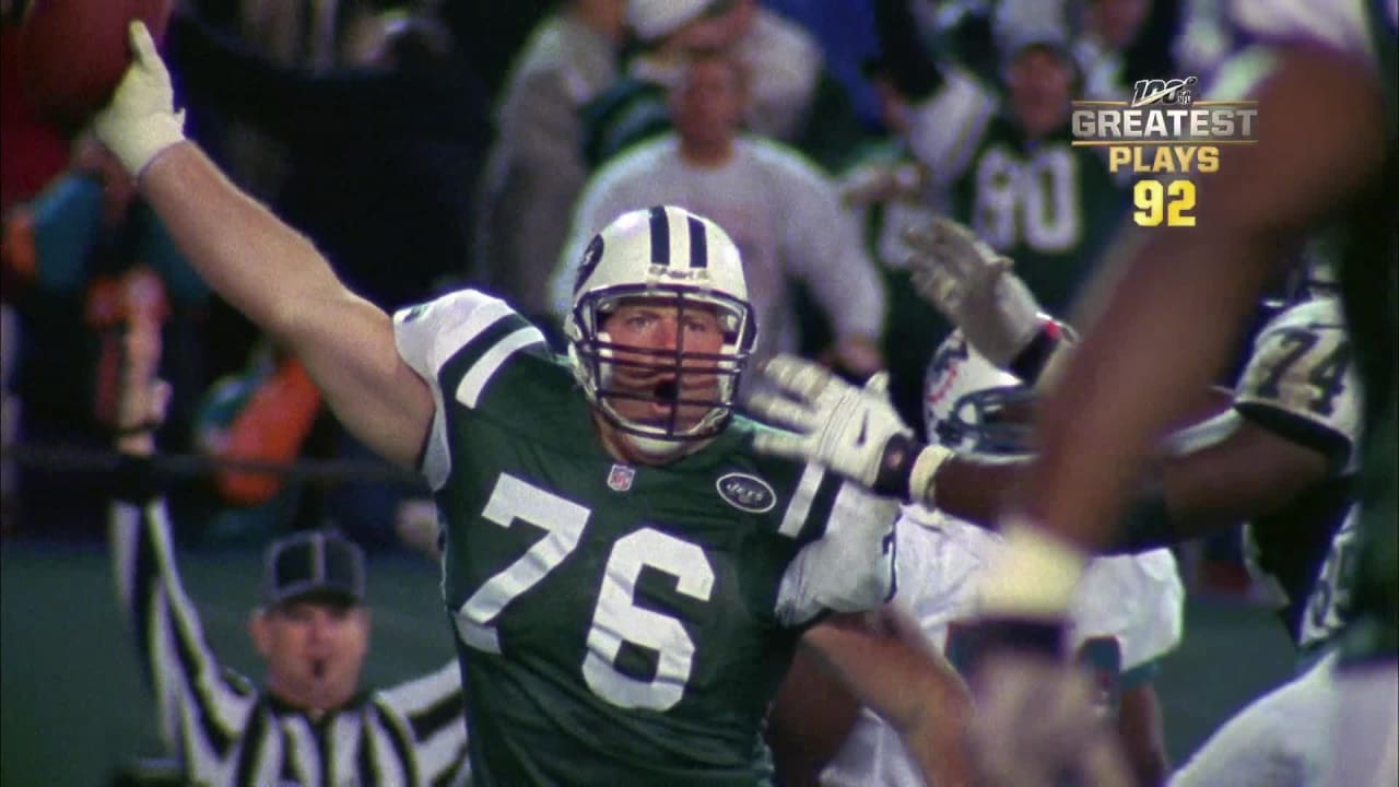 NFL 100 Greatest' No. 92: Offensive lineman Jumbo Elliott's jumbo touchdown  completes New York Jets' 'Monday Night Miracle'