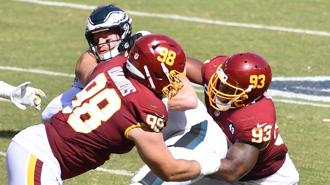 Washington Football Team defensive tackle Matt Ioannidis overwhelms ...