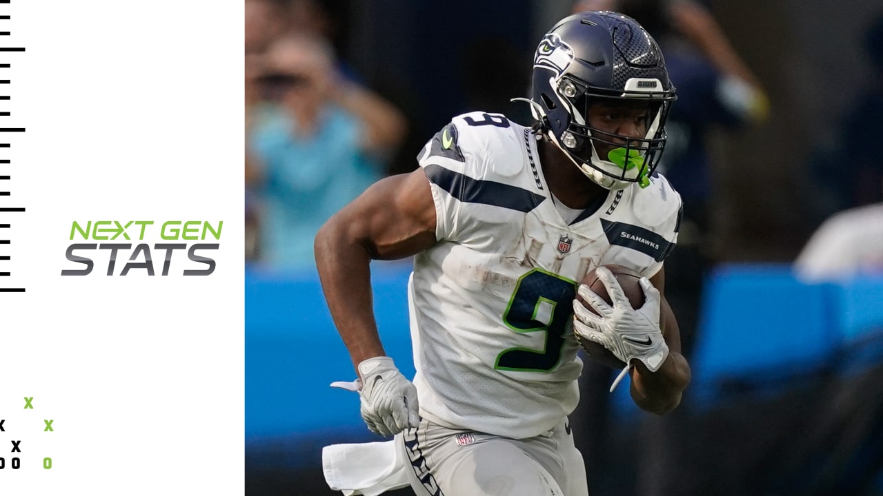Seattle Seahawks running back Walker reaches top speed of