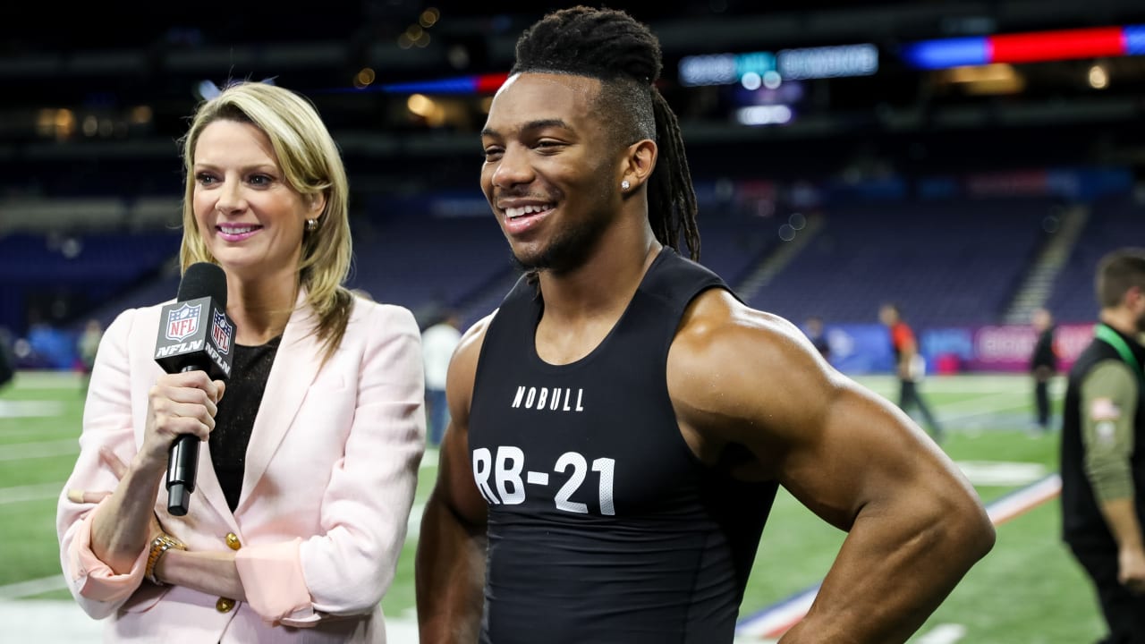 Running back Bijan Robinson reflects on his 2023 combine performance with  NFL Network's Stacey Dales
