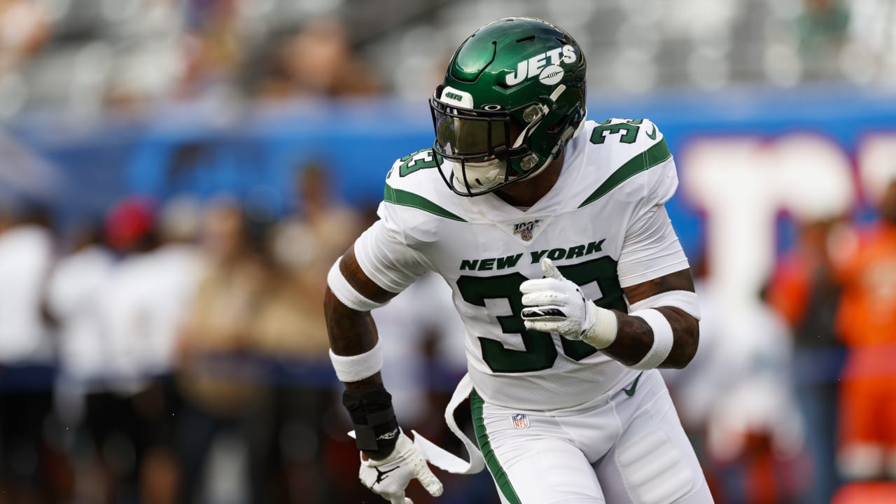 New York Jets safety Jamal Adams models the New York Jets Stealth News  Photo - Getty Images