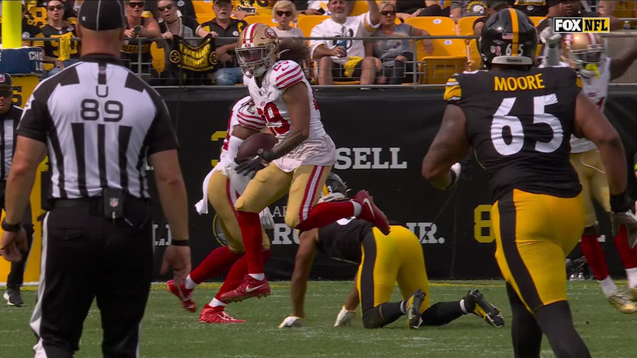 Watch: Talanoa Hufanga's pick-six vs. Rams gives 49ers a 24-9 lead