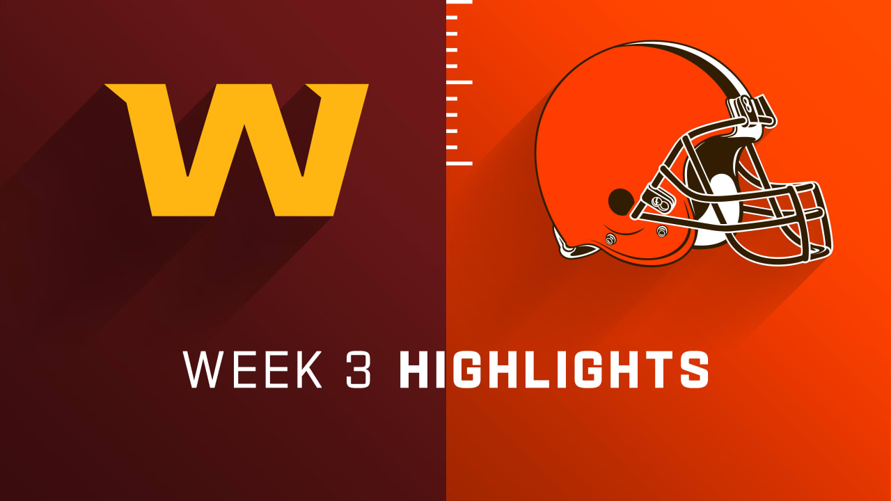 Washington Football Team vs. Cleveland Browns highlights Week 3