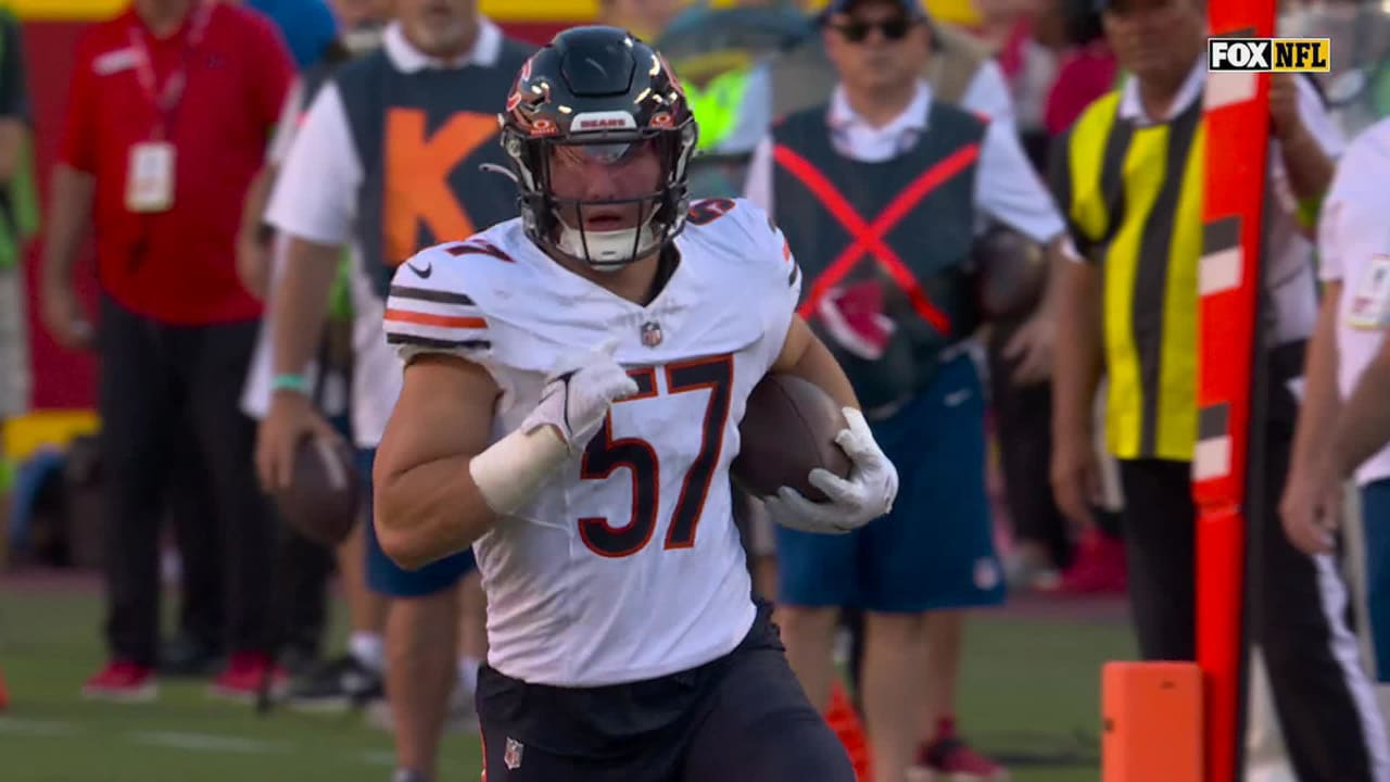 Jack Sanborn of the Chicago Bears in action against the Buffalo