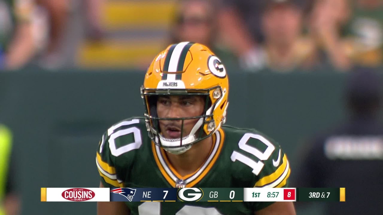 Green Bay Packers wide receiver Romeo Doubs snags 10-yard pass from QB  Jordan Love to move the sticks