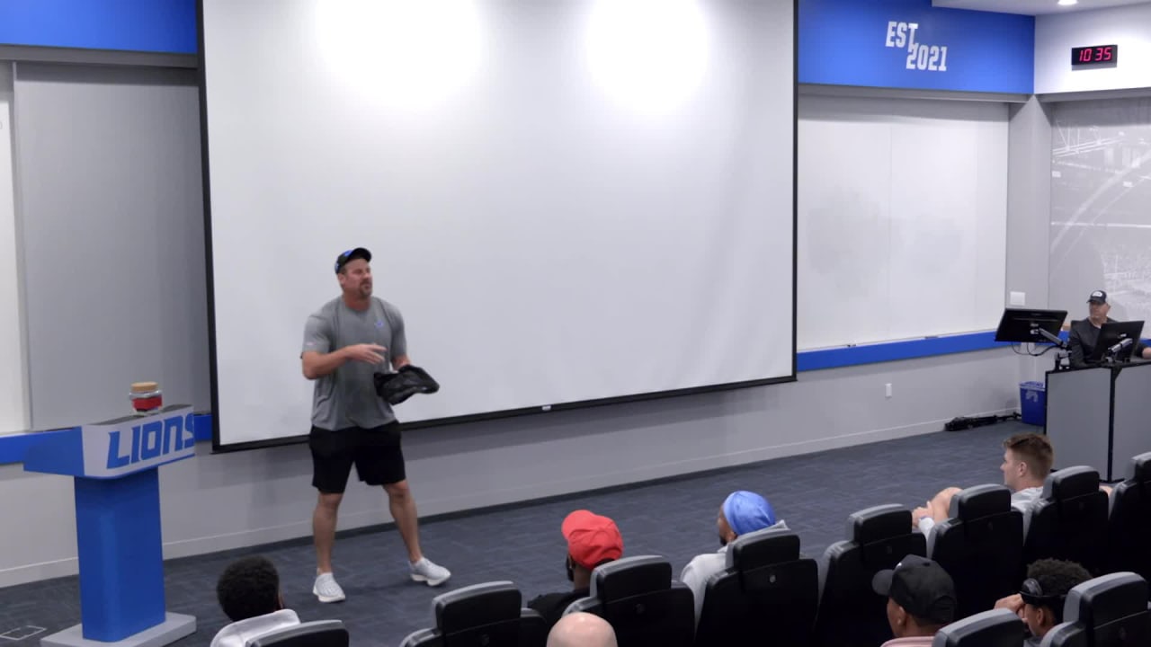 VIDEO: Lions HC Dan Campbell locker room celebration speech vs. Giants -  Pride Of Detroit