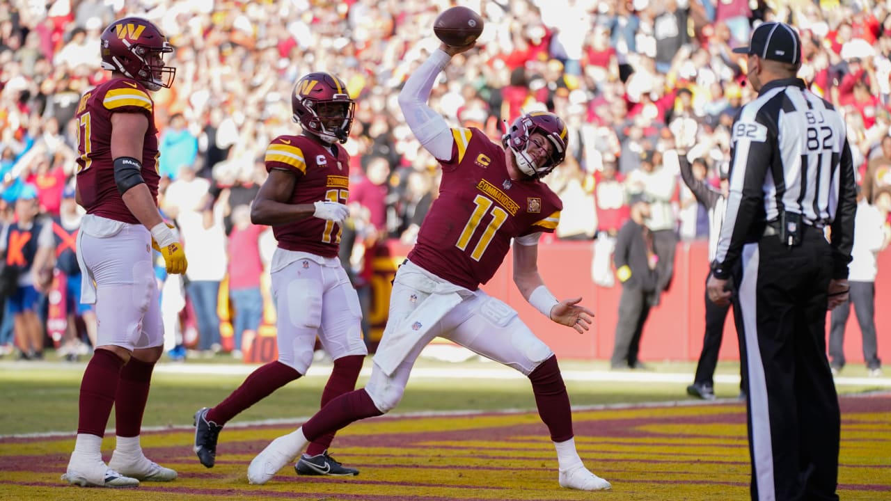 Washington Commanders quarterback Carson Wentz' QBsneak TD caps