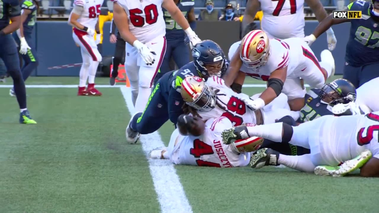 JaMycal Hasty of the San Francisco 49ers rushes during the game