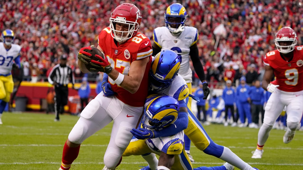 Can't-Miss Play: Kansas City Chiefs tight end Travis Kelce gets behind Los Angeles Rams cornerback Jalen Ramsey to score on a 39-yard touchdown catch and run
